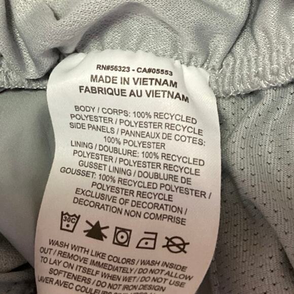 Nike Dri Fit Gray High Waisted Pull On Mesh Running Yoga Athletic Shorts Size M - Picture 5 of 5